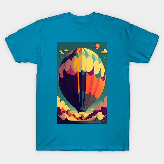 Vintage Hot Air Balloon T-Shirt by ArtBeatsGallery